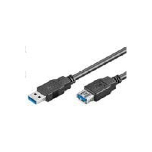 Kabel USB MicroConnect USB-A - USB-A 2 m Czarny (USB3.0AAF2B)