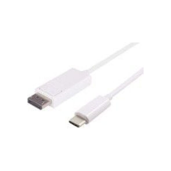 Kabel USB MicroConnect USB-C - DisplayPort 1 m Biały (USB3.1CDPBW1)