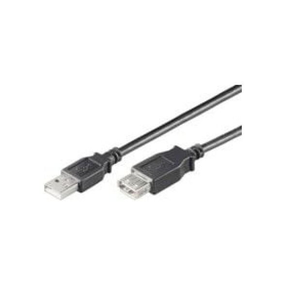 Kabel USB MicroConnect USB-A - USB-A 5 m Czarny (USBAAF5B)