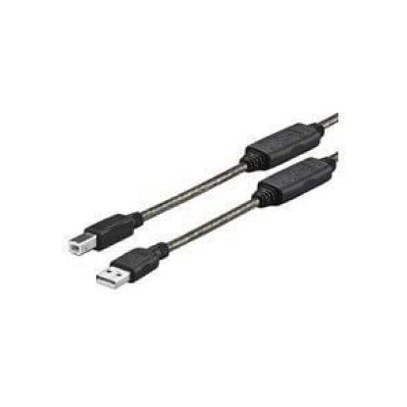 Kabel USB VivoLink USB-A - micro-B 15 m Czarny (PROUSBAB15)
