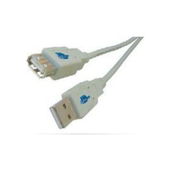 Kabel USB MicroConnect USB-A - USB-A 2 m Szary (USBAAF2)