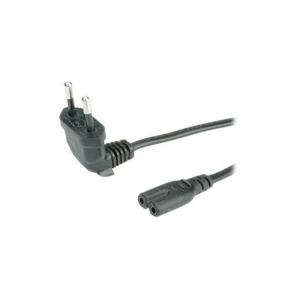 Kabel zasilający Roline ROLINE Netzkbl Euro gew./2Pin schw. 1.8m - 19.07.2093