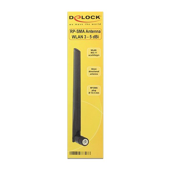 Antena Delock dookólna RP-SMA WLAN 802.11 ac/a/h/b/g/n (88898)