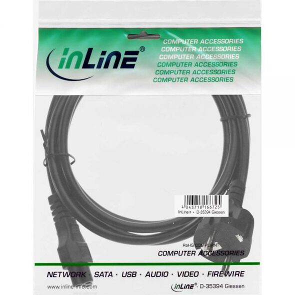 Kabel zasilający InLine C7/7 C5 czarny 5m - 16656B