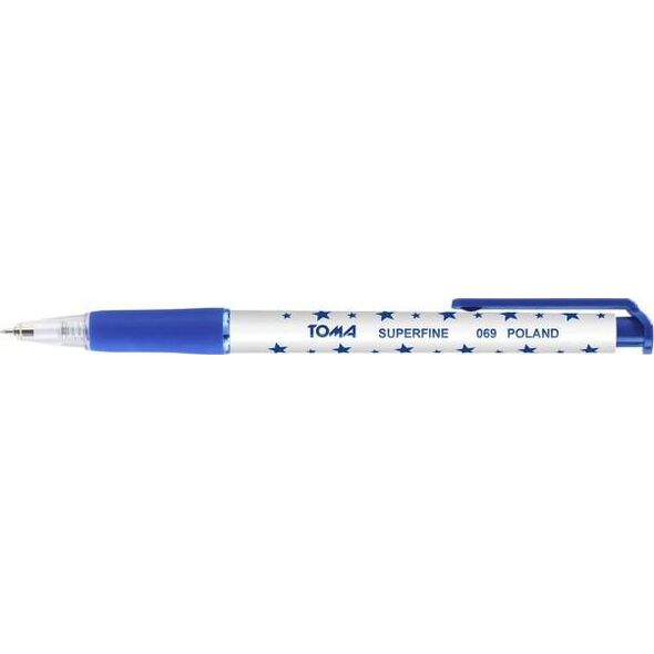 Toma DŁUGOPIS " W GWAZDKI " AUTOMATYCZNY SUPER-FINE NIEBIESKI ( 30 ) TO-06913
