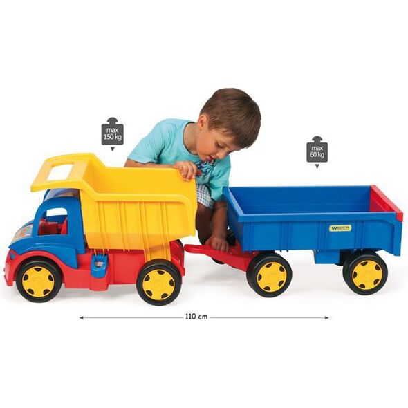 Wader GIGANT TRUCK WYWROTKA Z PRZYCZEPĄ (65100)