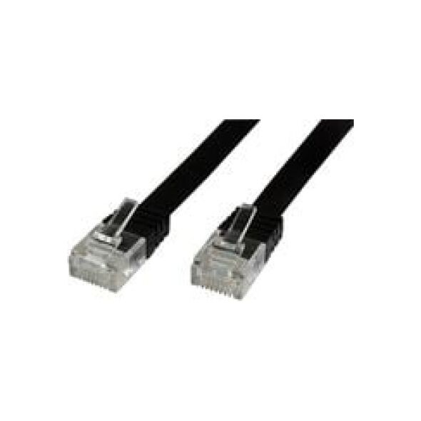 MicroConnect RJ-45/RJ-45 kat.6 3m Czarny (V-UTP603S-FLAT)