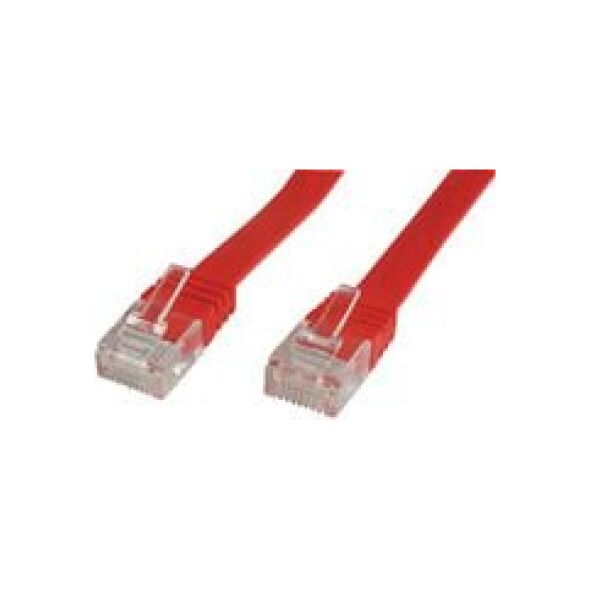 MicroConnect RJ-45/RJ-45 kat.6 1m Czerwony (V-UTP601R-FLAT)