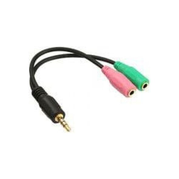 Kabel MicroConnect Jack 3.5mm - Jack 3.5mm x2 0.15m czarny (AUDALS015)