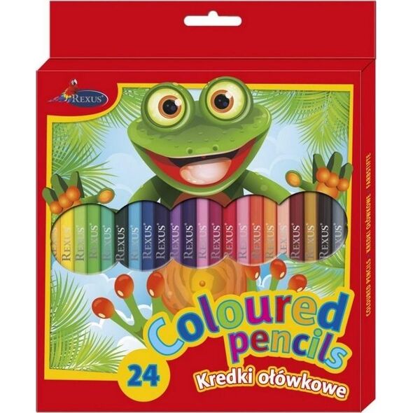 Rexus Kredki drewniane 24 kolory (334261)