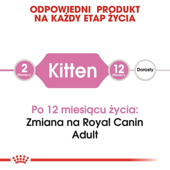 Royal Canin Kitten karma sucha dla kociąt od 4 do 12 miesiąca życia 4kg