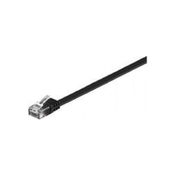 MicroConnect CAT6 UTP 0.25M Flat, czarny (V-UTP60025S-FLAT)