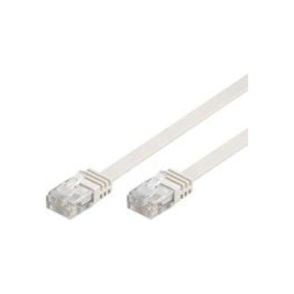 MicroConnect CAT6 UTP 2M Flat Cable, biały (V-UTP602W-FLAT)