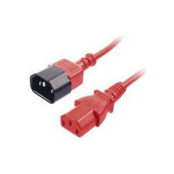 Kabel zasilający Lindy IEC 13/14 Czerwony 2m - 30478