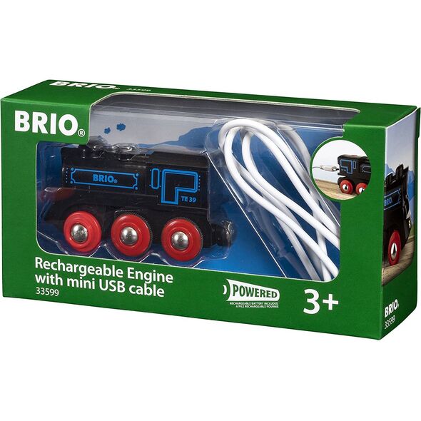 Brio  Lokomotywa akumulatorowa USB black/red (33596)
