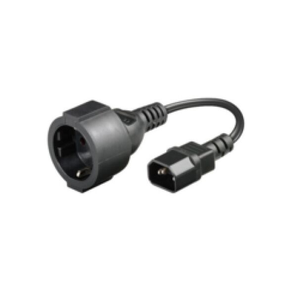Kabel zasilający MicroConnect Adapter C14 -Schuko, 0.23m (PE130075)