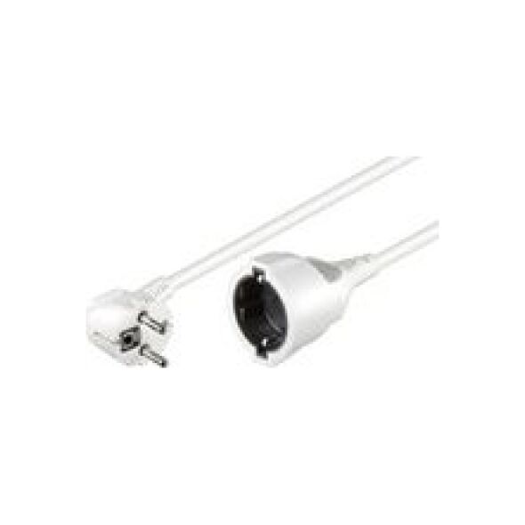 MicroConnect Przedłużacz Schuko, M-F, 3m, biały (PE140300W)