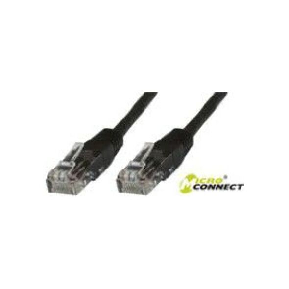 MicroConnect U/UTP CAT5e 0.3M Black PVC (UTP5003S)