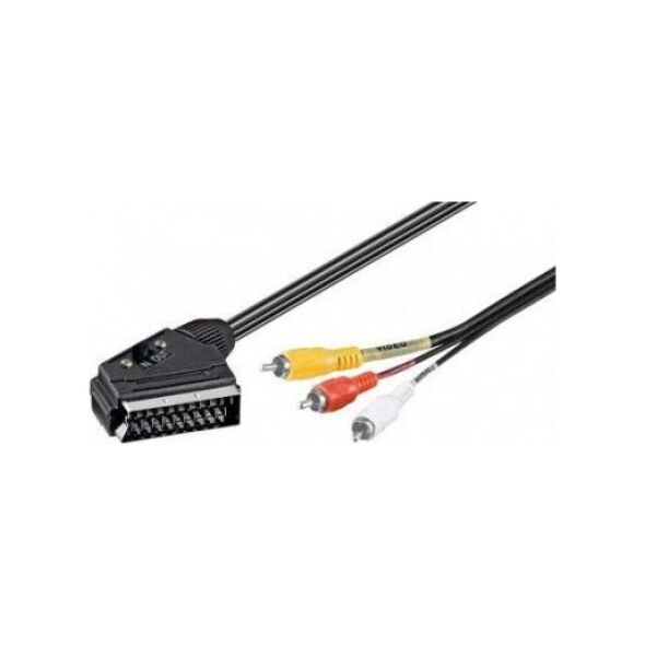 Kabel Goobay Scart - RCA (Cinch) x3 2m czarny (50364)