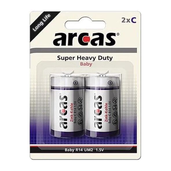Arcas Bateria Super Heavy Duty C / R14 2 szt.