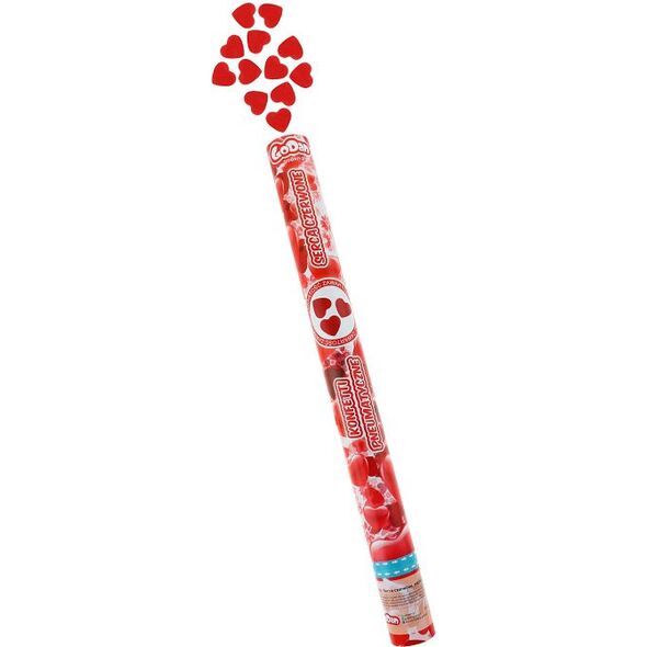 GoDan Konfetti pneumatyczne-Serca czerwone/60cm