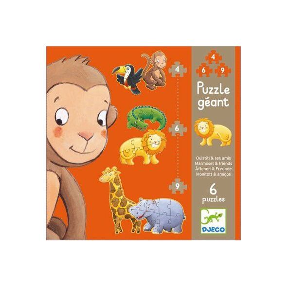 Djeco Puzzle gigant Marmoset i przyjaciele (144821)