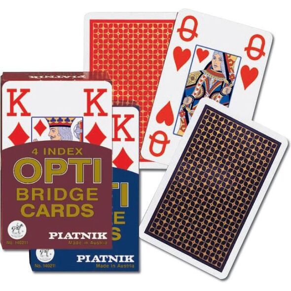 Piatnik Karty brydż - 4 Index OPTI Bridge Cards - (77139)