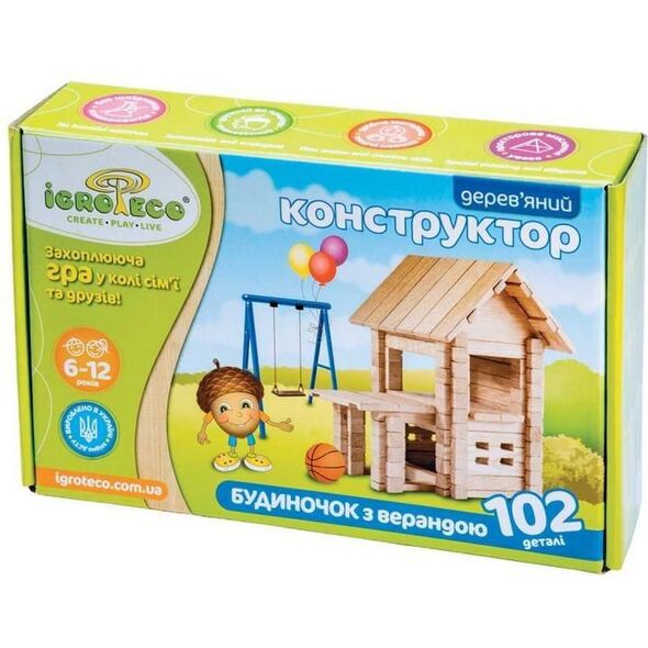 Igroteco Klocki Dom z werandą 102 części