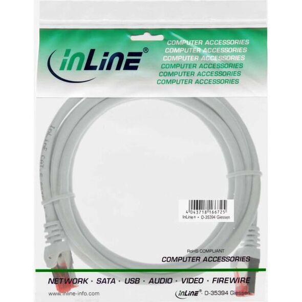 InLine RJ-45/RJ-45 kat.6 biały 1.5m (76112W)