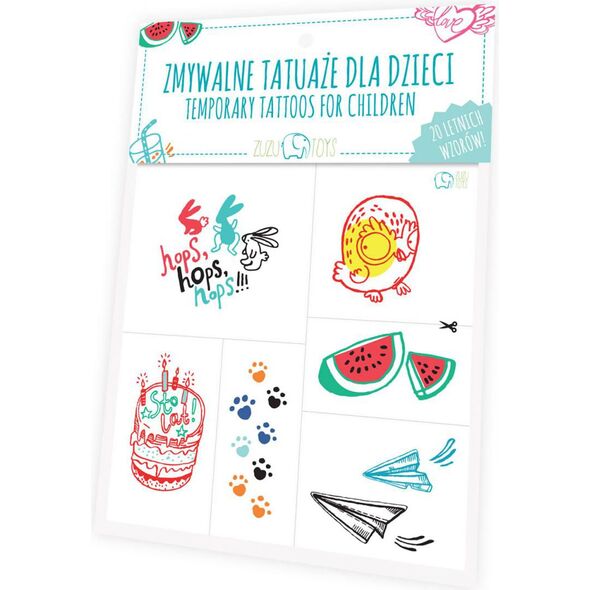 Zuzu Toys Zmywalne tatuaże dla dzieci - Letnie wzory - 145658