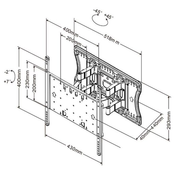 MultiBrackets Uchwyt ścienny MB227 32'' - 65''