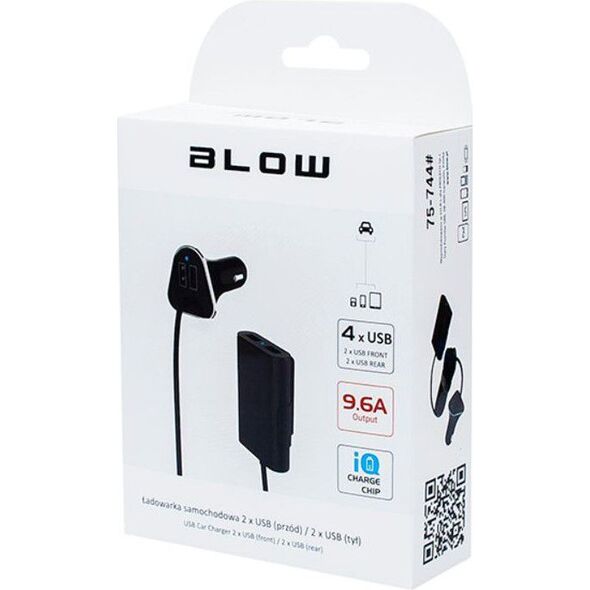 Ładowarka Blow 4x USB-A 9.6 A  (75-744#)