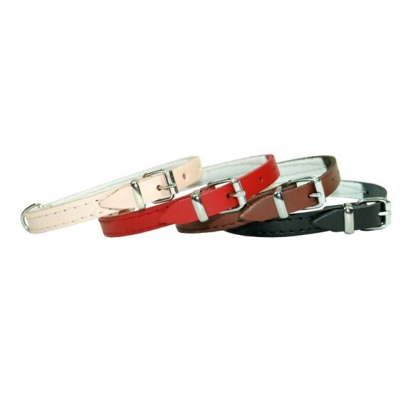 Dino Obroża skórzana Dino 12mm/32cm czarna