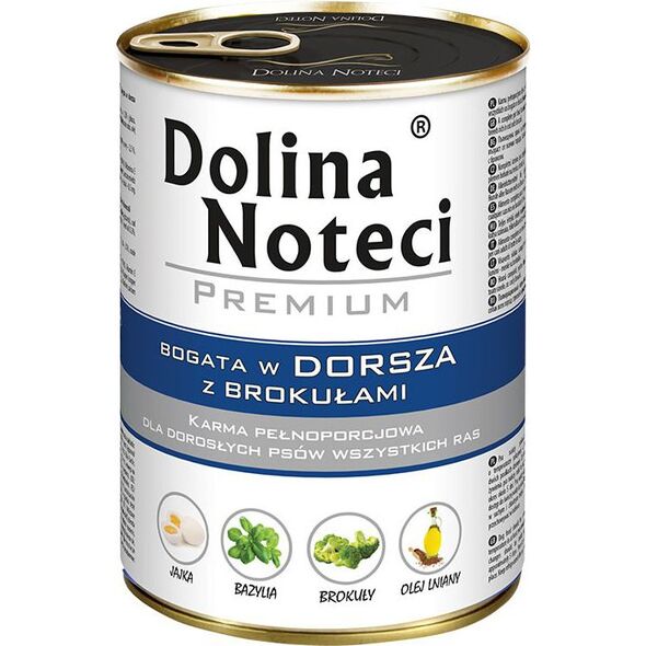 Dolina Noteci Premium bogata w dorsza z brokułami 400 g