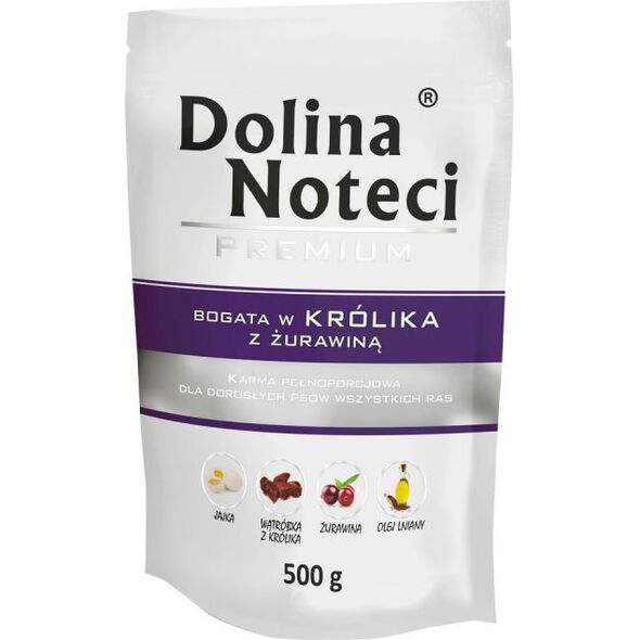 Dolina Noteci Premium bogata w królika z żurawiną 500 g