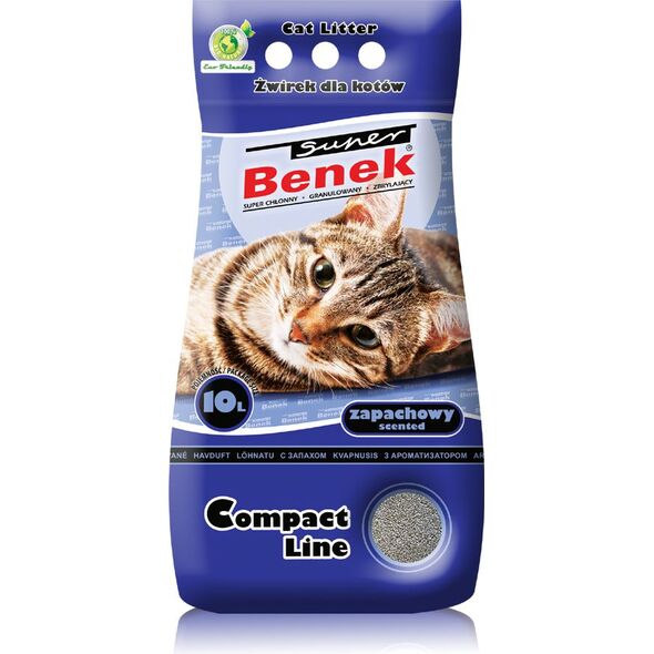 Żwirek dla kota Super Benek Compact Morski 10 l