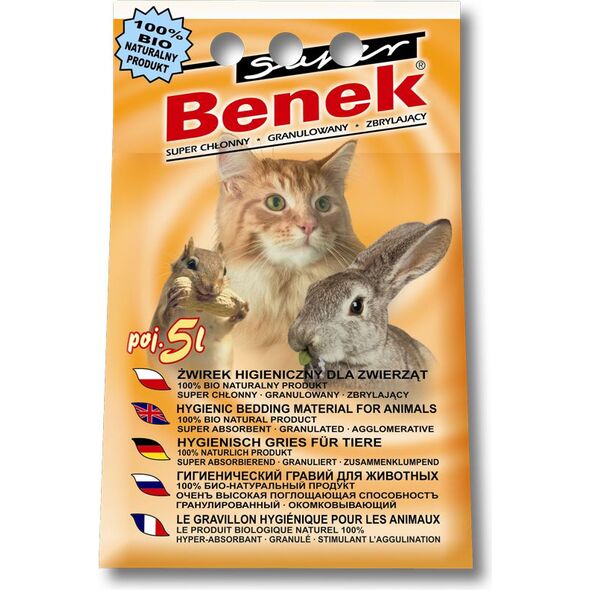 Żwirek dla kota Super Benek Uniwersalny Naturalny 5 l