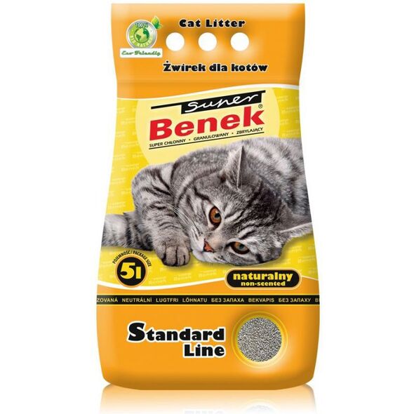 Żwirek dla kota Super Benek Standard Naturalny 5 l
