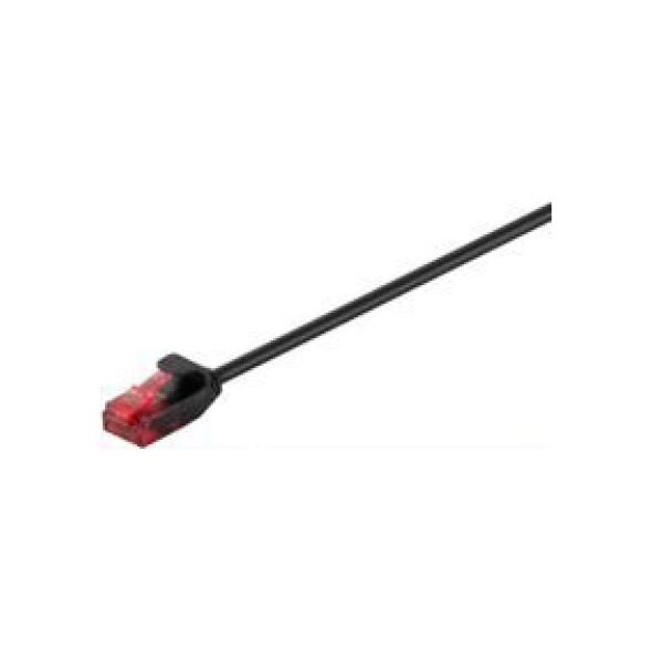 MicroConnect RJ-45/RJ-45 kat.6 U/UTP Czarny 1m (V-UTP601S-SLIM)