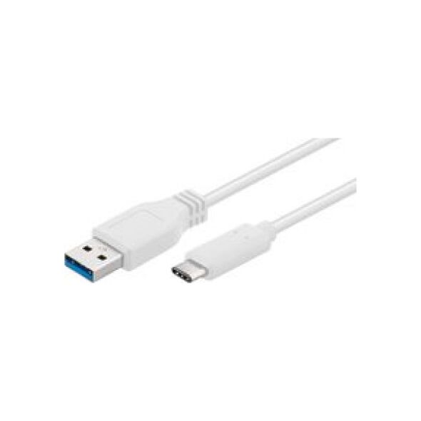 Kabel USB MicroConnect USB-A - microUSB 0.5 m Biały (USB3.1CA05W)