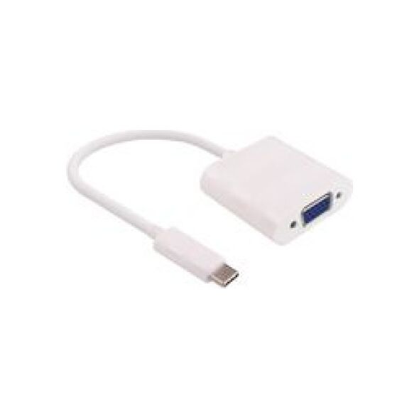Adapter USB MicroConnect USB-C - VGA Biały  (USB3.1CVGAW)