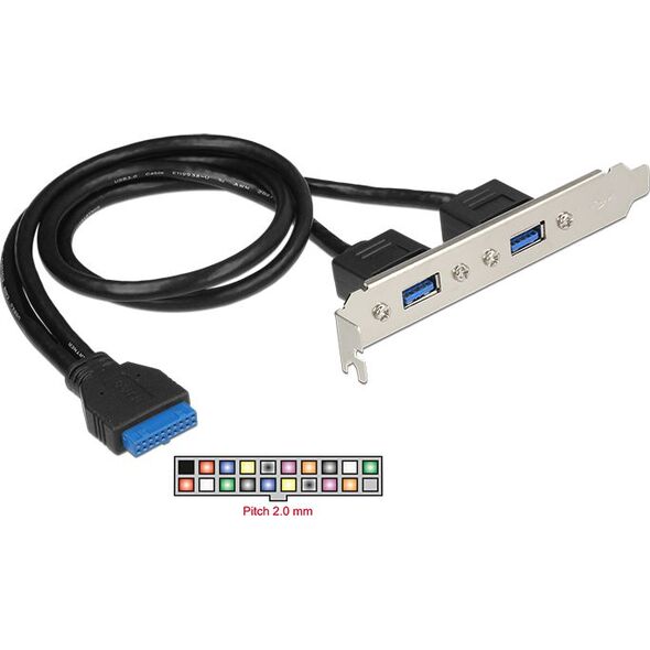Delock Śledź z 2 portami USB 3.0 (84836)