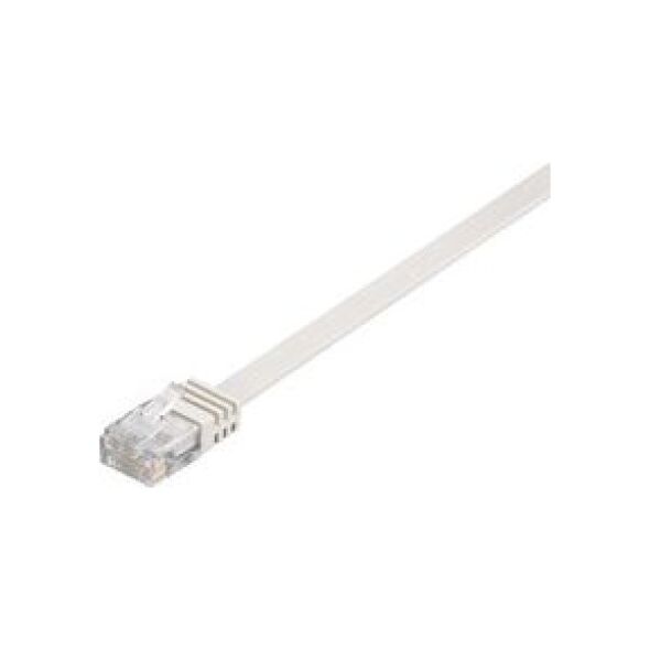 MicroConnect RJ-45/RJ-45 kat.6 U/UTP Biały 1.5m (V-UTP6015W-FLAT)