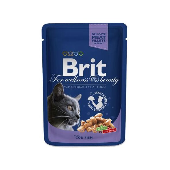 Brit Premium Cat Pouches with Cod Fish 100g