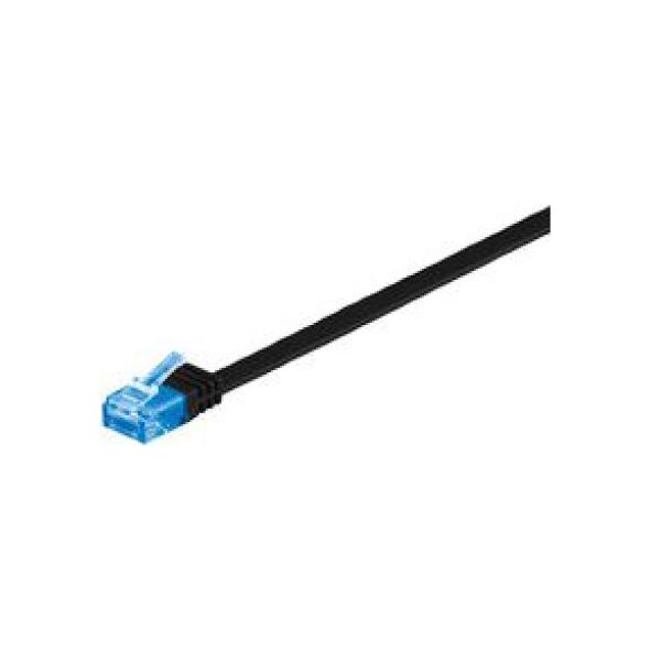 MicroConnect RJ-45/RJ-45 kat.6a U/UTP Czarny 1m (V-UTP6A01S-FLAT)