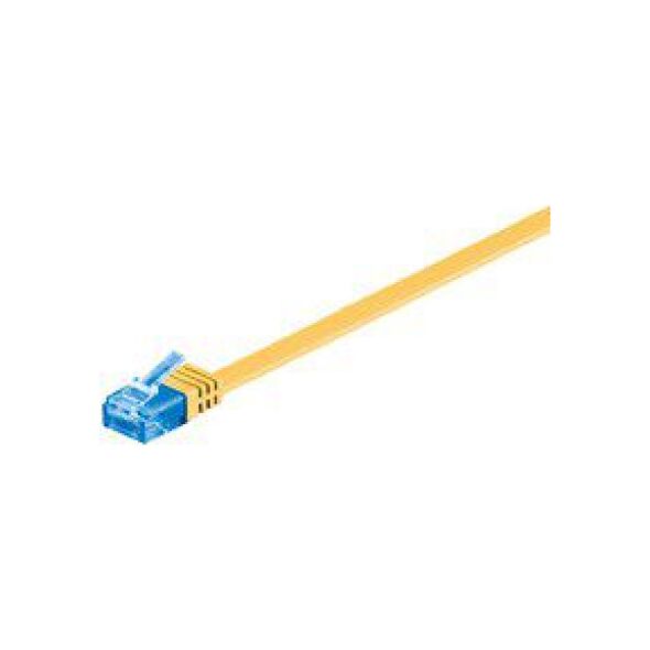 MicroConnect RJ-45/RJ-45 kat.6a U/UTP Żółty 3m (V-UTP6A03Y-FLAT)