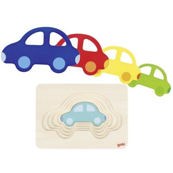 Goki Puzzle warstwowe - Samochodzik (221582)