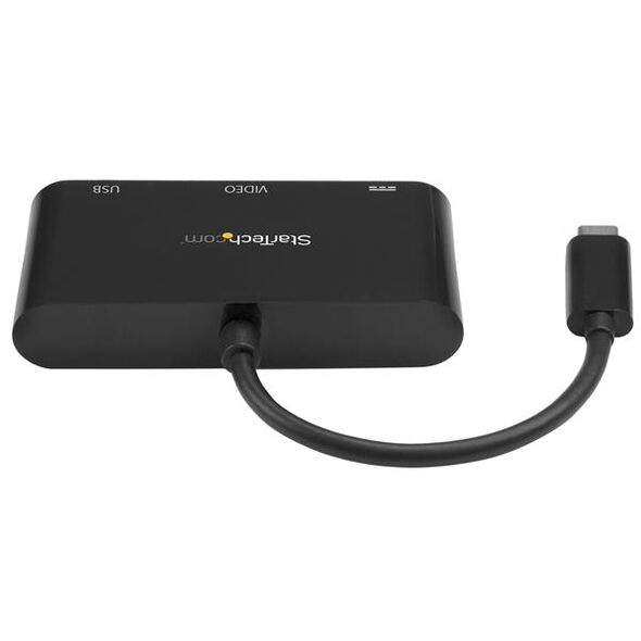 Adapter USB StarTech USB-C - VGA + USB-C + USB Czarny  (CDP2VGAUACP)