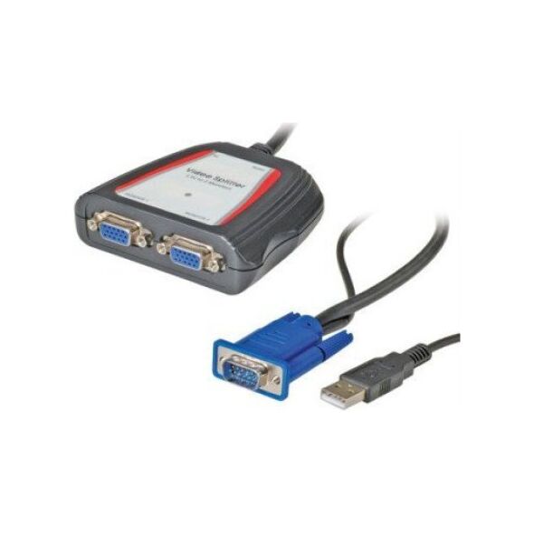 Secomp VALUE Portabler VGA Video-Splitter 2fach 250MHz - 14.99.3523