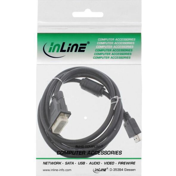 Kabel InLine HDMI - DVI-D 1.5m czarny (17664)